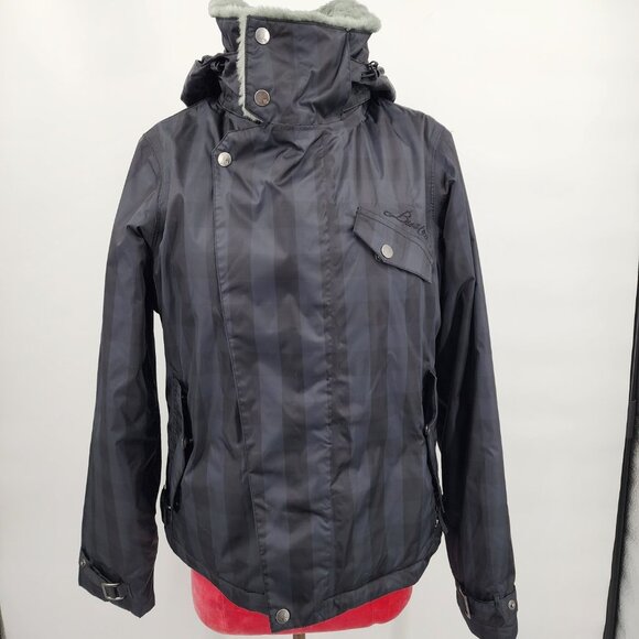 BURTON Dutchess Insulated Black Tone On Tone Plaid Snowboard Jacket M NWT - Picture 4 of 16